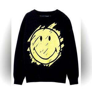 Desigual Smiley Face Sweater-S -NWT
